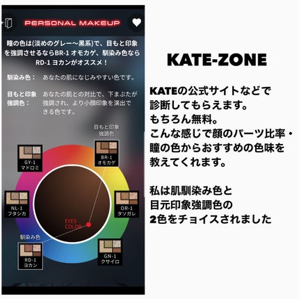 バーチャルアイズメイカー/KATE/アイシャドウパレットを使ったクチコミ(2枚目)