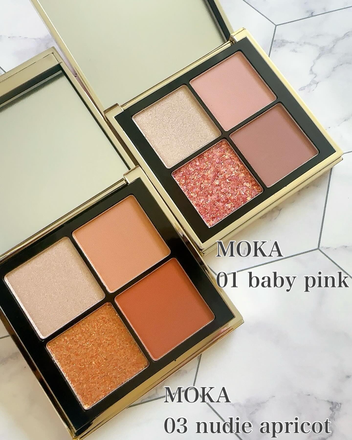 4色アイシャドウパレット 03 nudie apricot/MOKA Japan cosmetics/アイシャドウパレットを使ったクチコミ（3枚目）