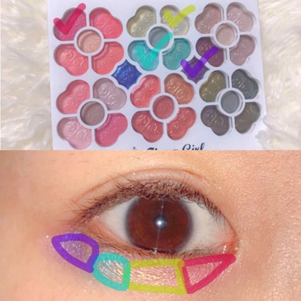 アイカラーパレット/ティアラガール/アイシャドウパレットを使ったクチコミ(3枚目)