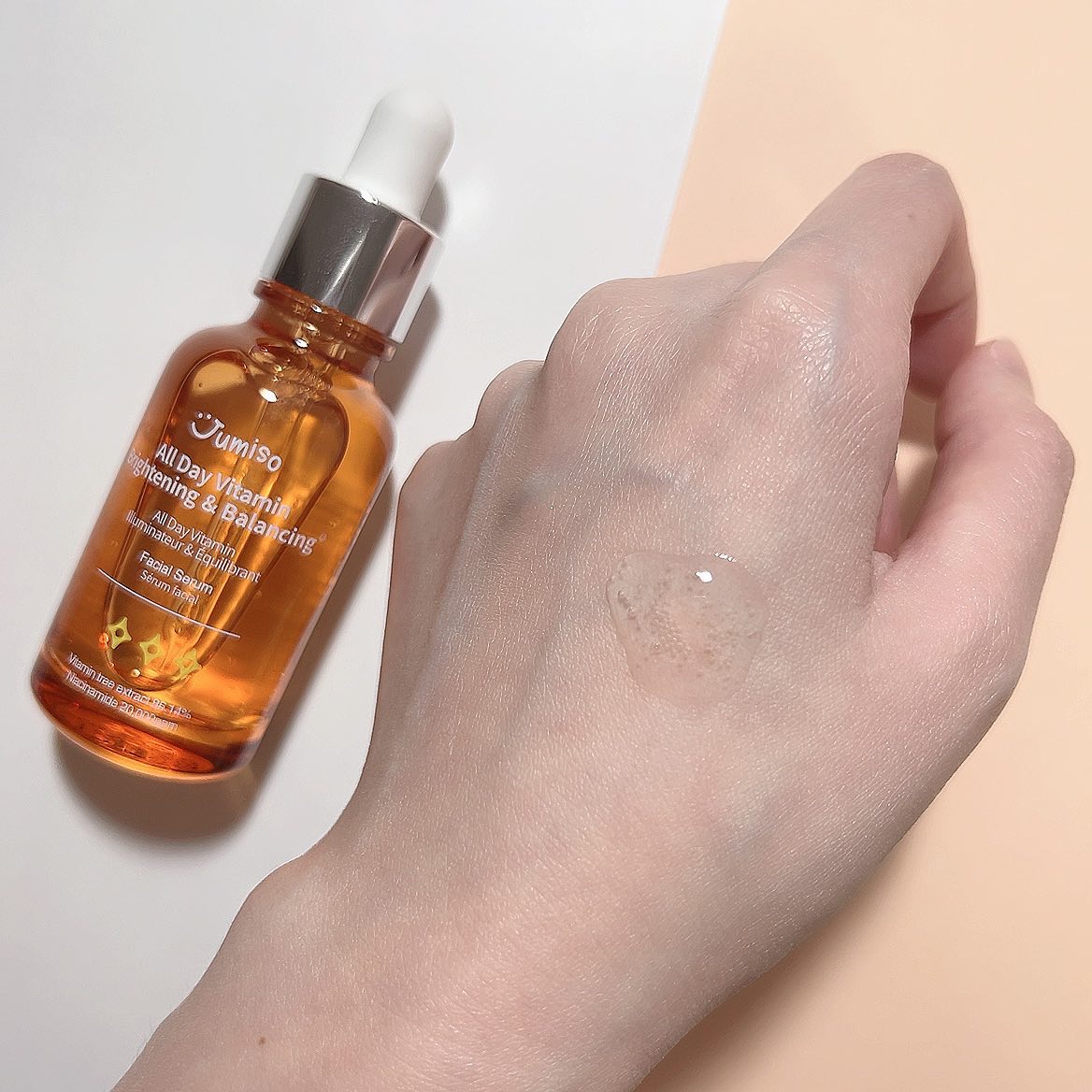 オールデイビタミンブライトニング＆バランシングフェイシャルセラム/JUMISO/美容液を使ったクチコミ（2枚目）