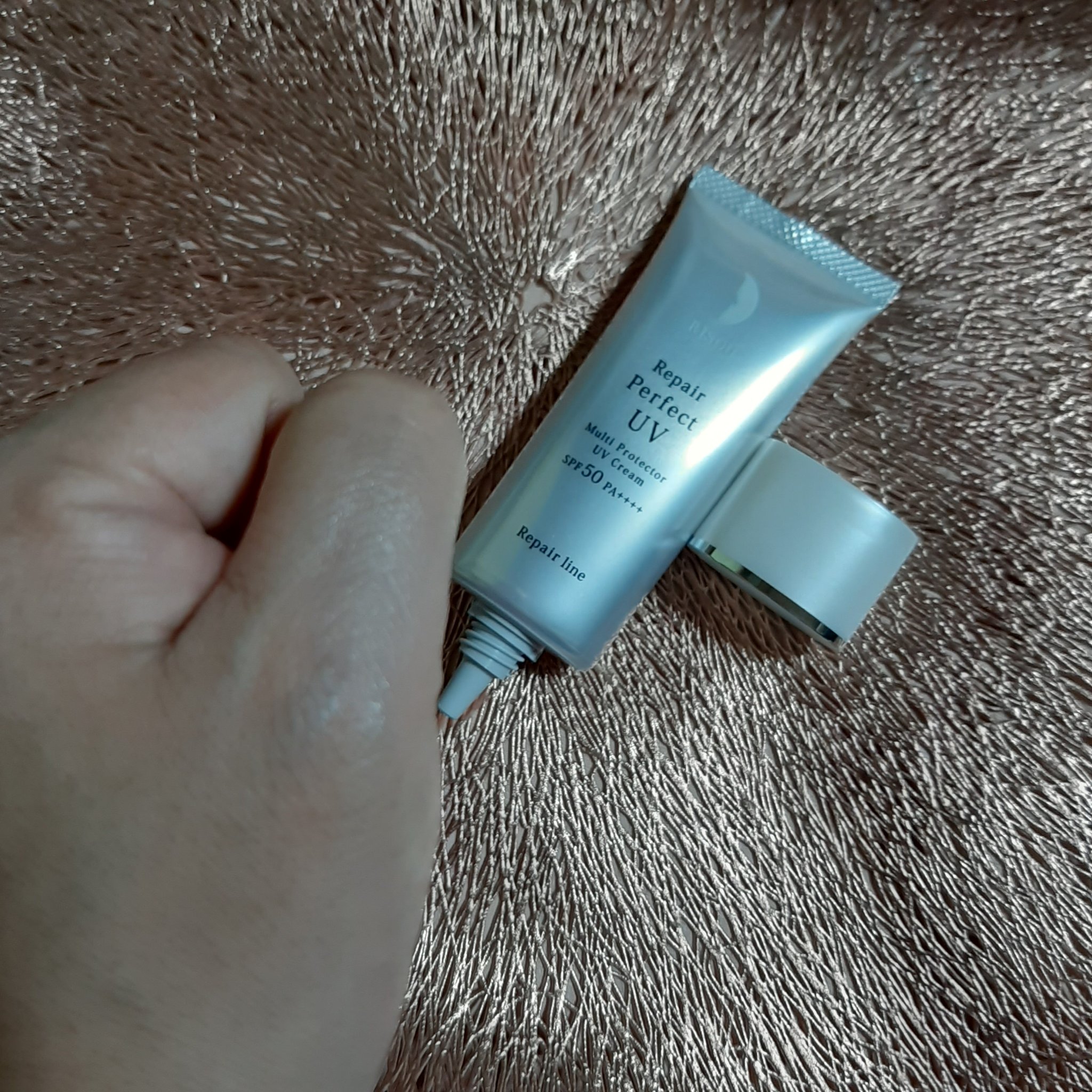 リソウ リペア パーフェクトUVクリーム/リソウコーポレーション/日焼け止めクリームを使ったクチコミ（3枚目）