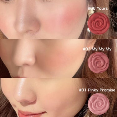flower pop blusher 01 Pinky Promise/Mamonde/パウダーチークを使ったクチコミ（2枚目）
