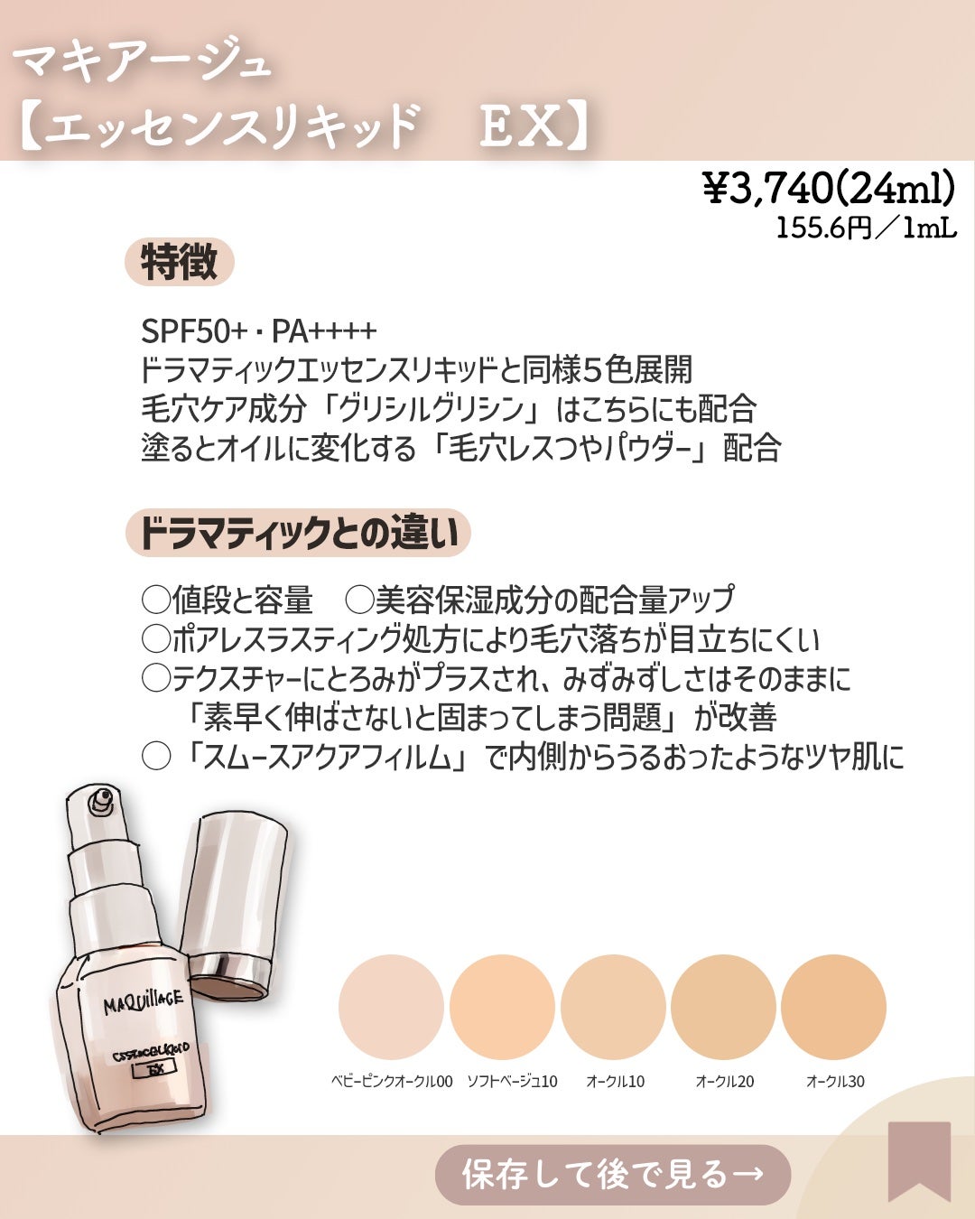 ドラマティックエッセンスリキッド/マキアージュ/リキッドファンデーションを使ったクチコミ(5枚目)