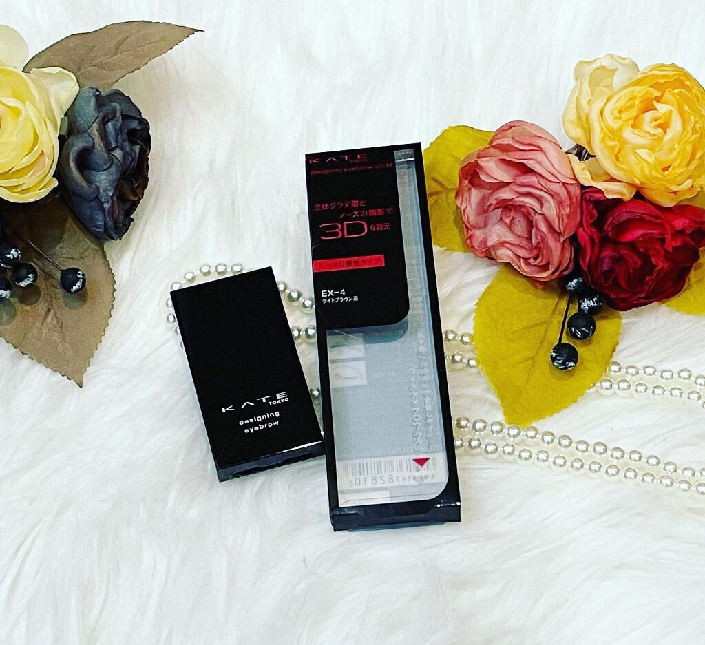 デザイニングアイブロウ3D フィット(Web限定) EX-4 ライトブラウン系/KATE/パウダーアイブロウを使ったクチコミ（2枚目）