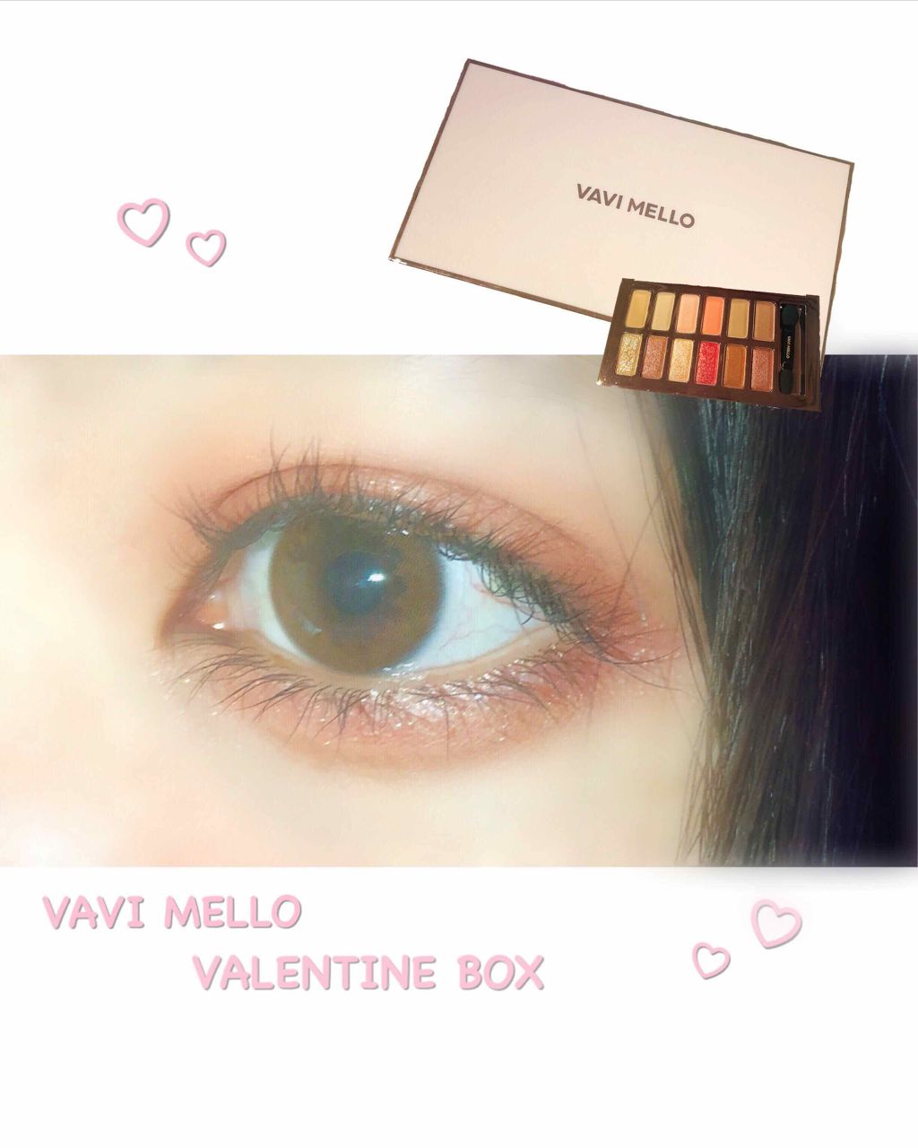 バレンタインボックス3ローズモーメント/VAVI MELLO/アイシャドウパレットを使ったクチコミ（1枚目）