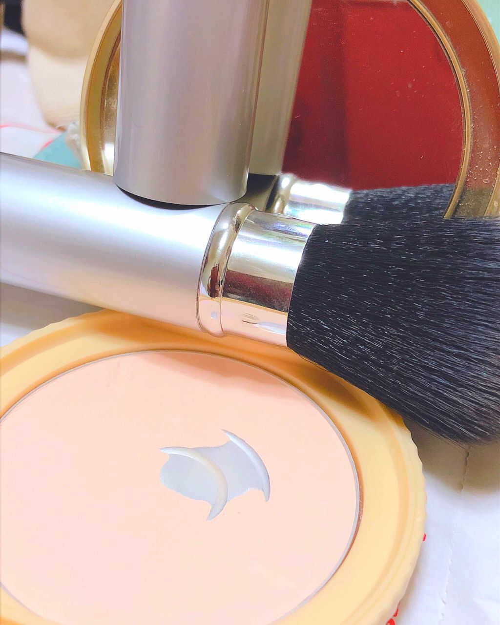 ごくふわっ春姫スライド式携帯メイクブラシ/DAISO/メイクブラシを使ったクチコミ（1枚目）