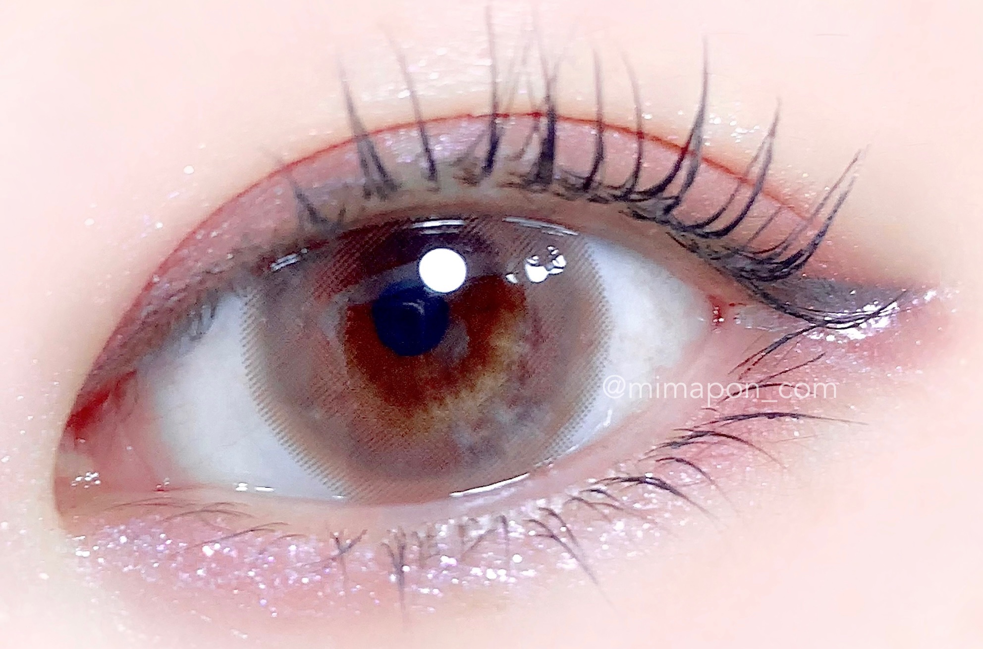 アンドバイロムアンド　グラッシーアイグリッター PK01 チェリーブロッサム/&nd by rom&nd/グリッターを使ったクチコミ（3枚目）