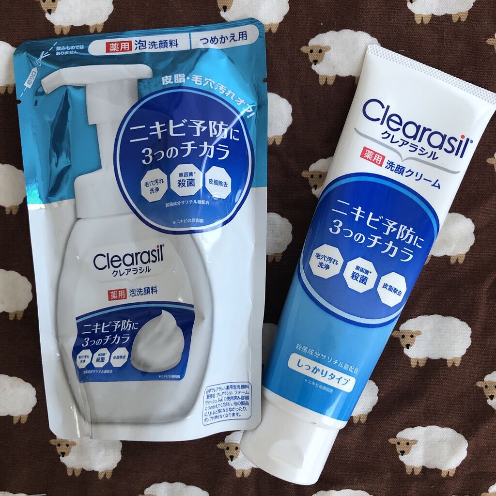 薬用洗顔フォーム しっかりタイプ/クレアラシル/洗顔フォームを使ったクチコミ（1枚目）