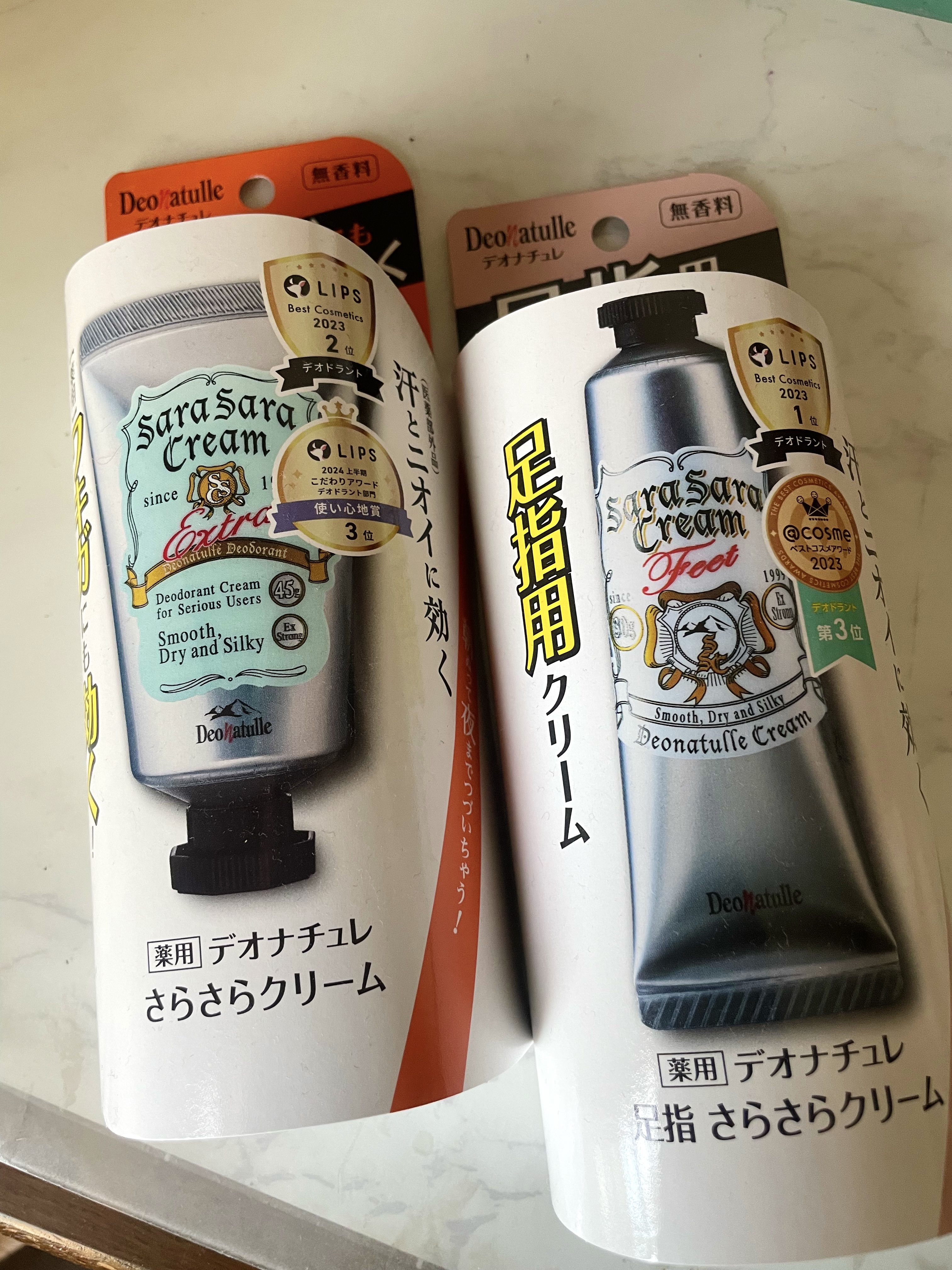 薬用足指さらさらクリーム/デオナチュレ/デオドラント・制汗剤を使ったクチコミ（1枚目）