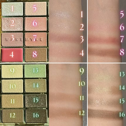 ソフトブラーリングアイパレット/wakemake/アイシャドウパレットを使ったクチコミ(4枚目)