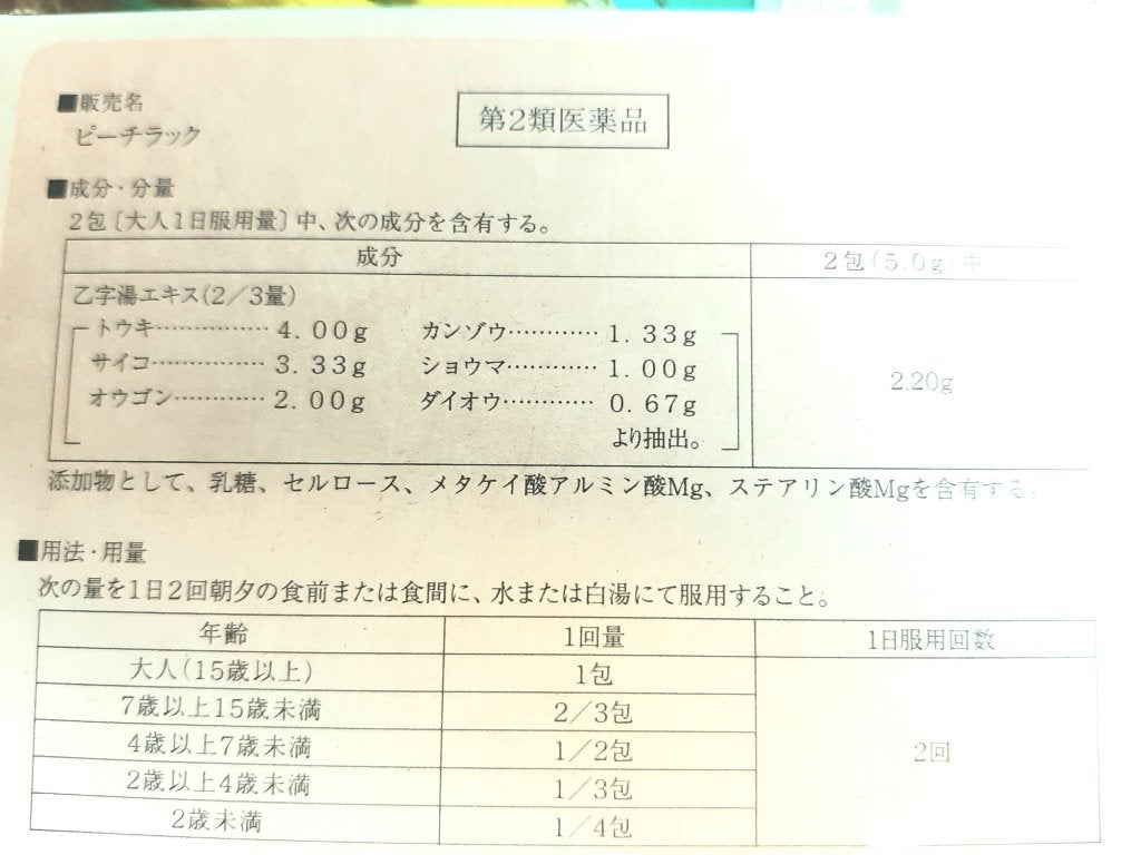 ピーチラック乙宇湯/ハーバルアイ/健康サプリメントを使ったクチコミ(2枚目)