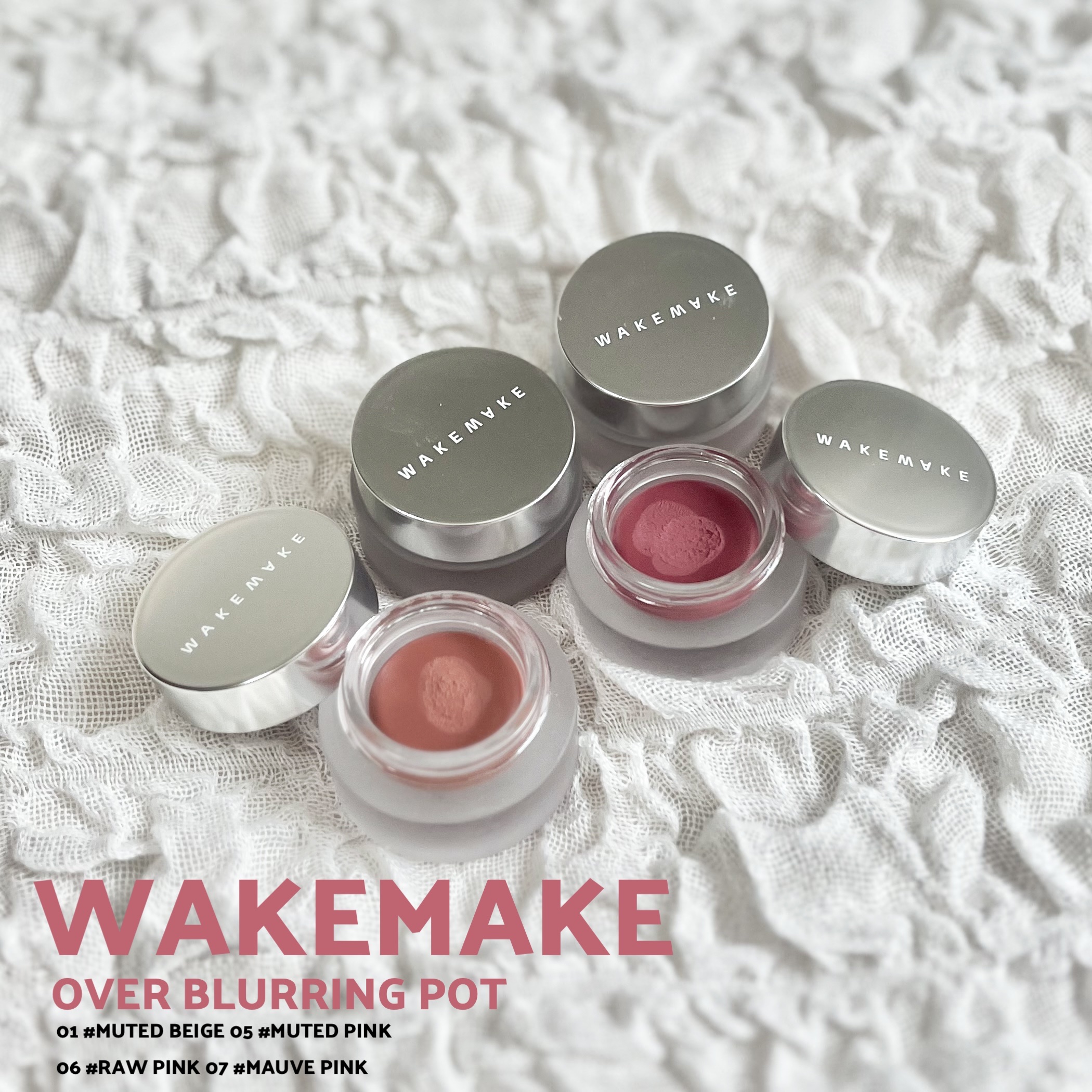 wakemake OVER BLURRING POTのクチコミ「
♡ WAKEMAKE ♡



OVER BLURRING POT

01 #MUTED_B.....」（1枚目）