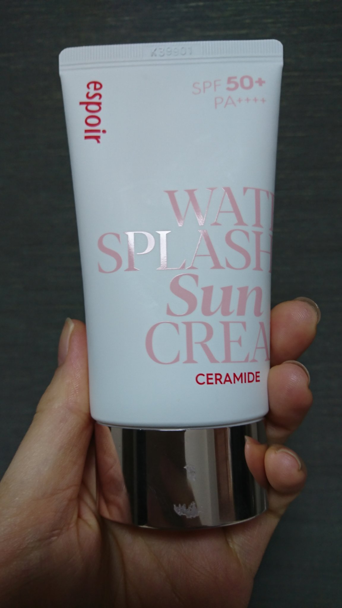 ウォータースプラッシュサンクリーム セラミド ミニ付きセット（60ml+20ml）/espoir/日焼け止めクリームを使ったクチコミ（3枚目）