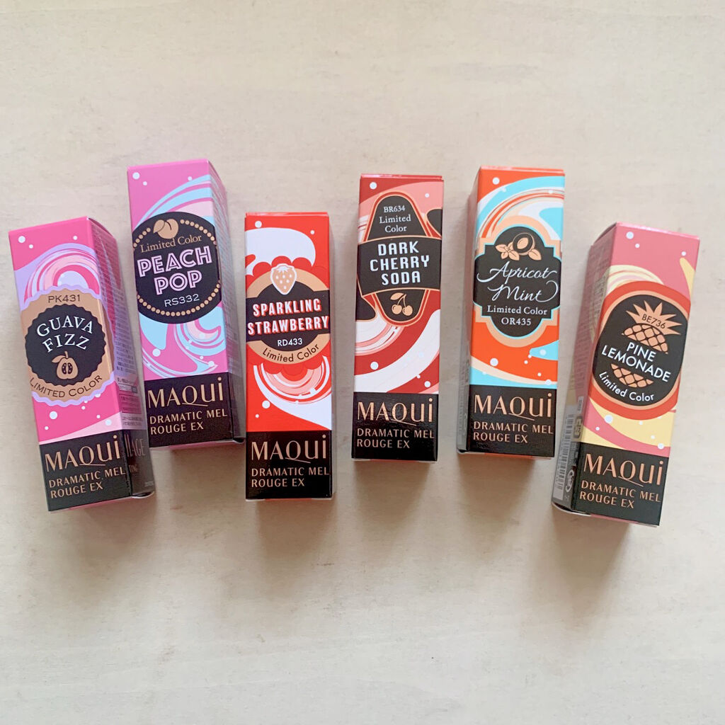 ドラマティックルージュEX スパークリングフルーツカラー OR4351 アプリコットミント/マキアージュ/口紅を使ったクチコミ（1枚目）