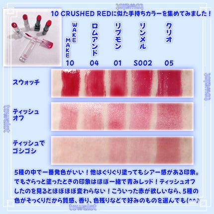 デュイジェルグレーズスティック 10 クラッシュトレッド/wakemake/口紅の画像