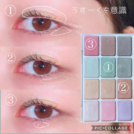 12色アイシャドウパレット/LOUJENE/アイシャドウパレットを使ったクチコミ(2枚目)