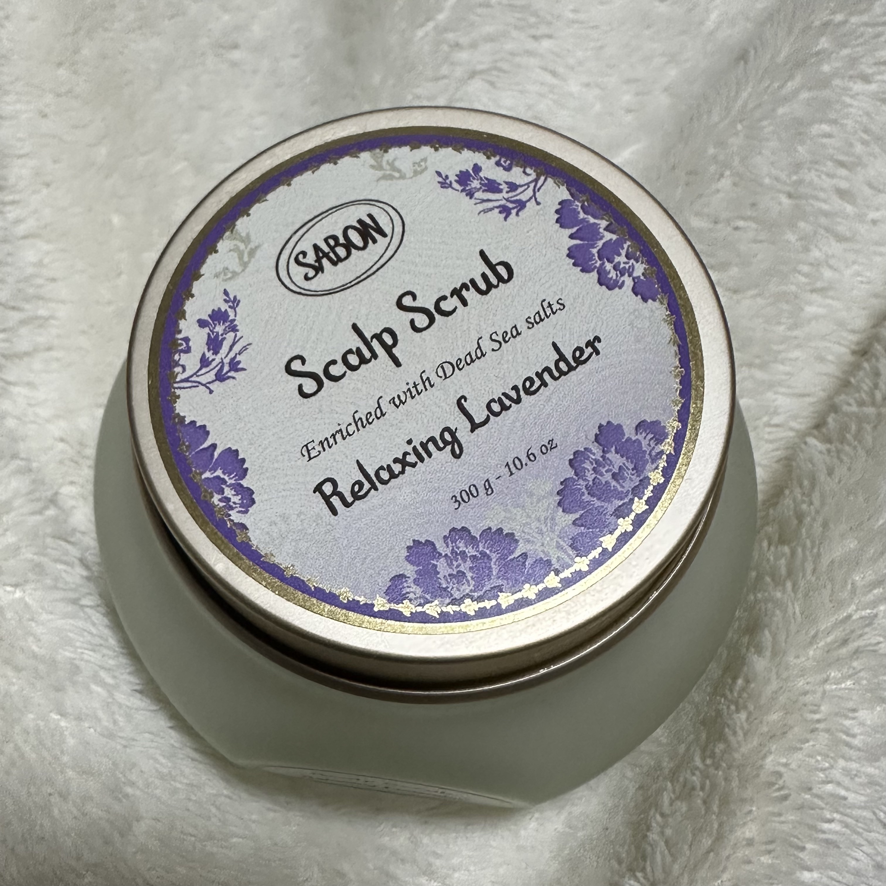 ヘッドスクラブ リラクシング(ラベンダー) 300g/SABON/ヘッドスクラブを使ったクチコミ（2枚目）