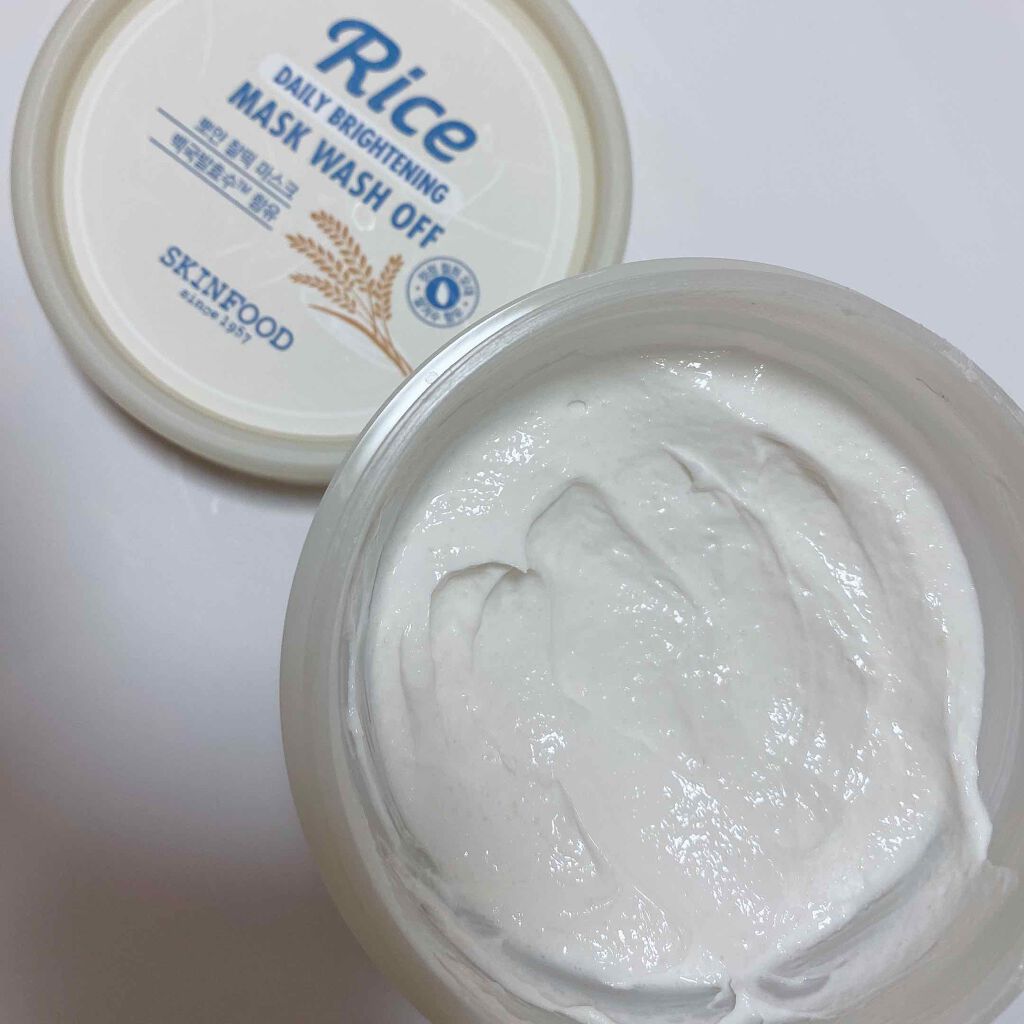ライス デイリー ブライトニング マスクウォッシュオフ/SKINFOOD/洗い流すパック・マスクを使ったクチコミ(2枚目)