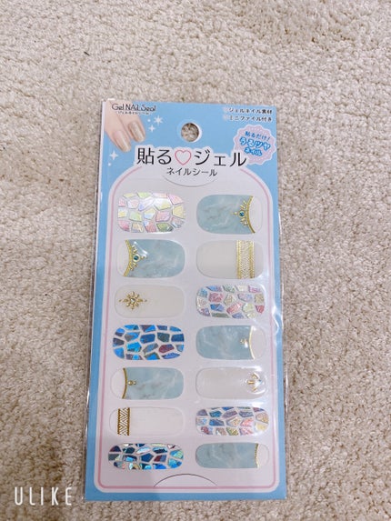 貼るジェルネイル/セリア/ネイルシールを使ったクチコミ(2枚目)