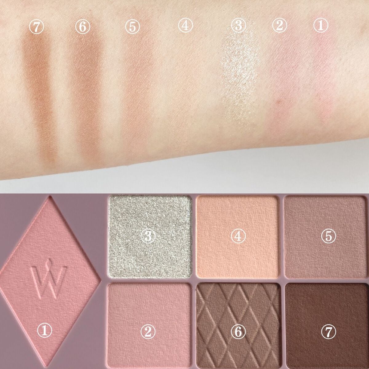 ウォンジョンヨ W デイリームードアップパレット /Wonjungyo/アイシャドウパレットを使ったクチコミ(4枚目)