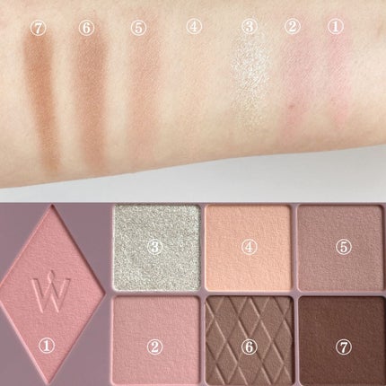 ウォンジョンヨ W デイリームードアップパレット /Wonjungyo/アイシャドウパレットを使ったクチコミ(4枚目)