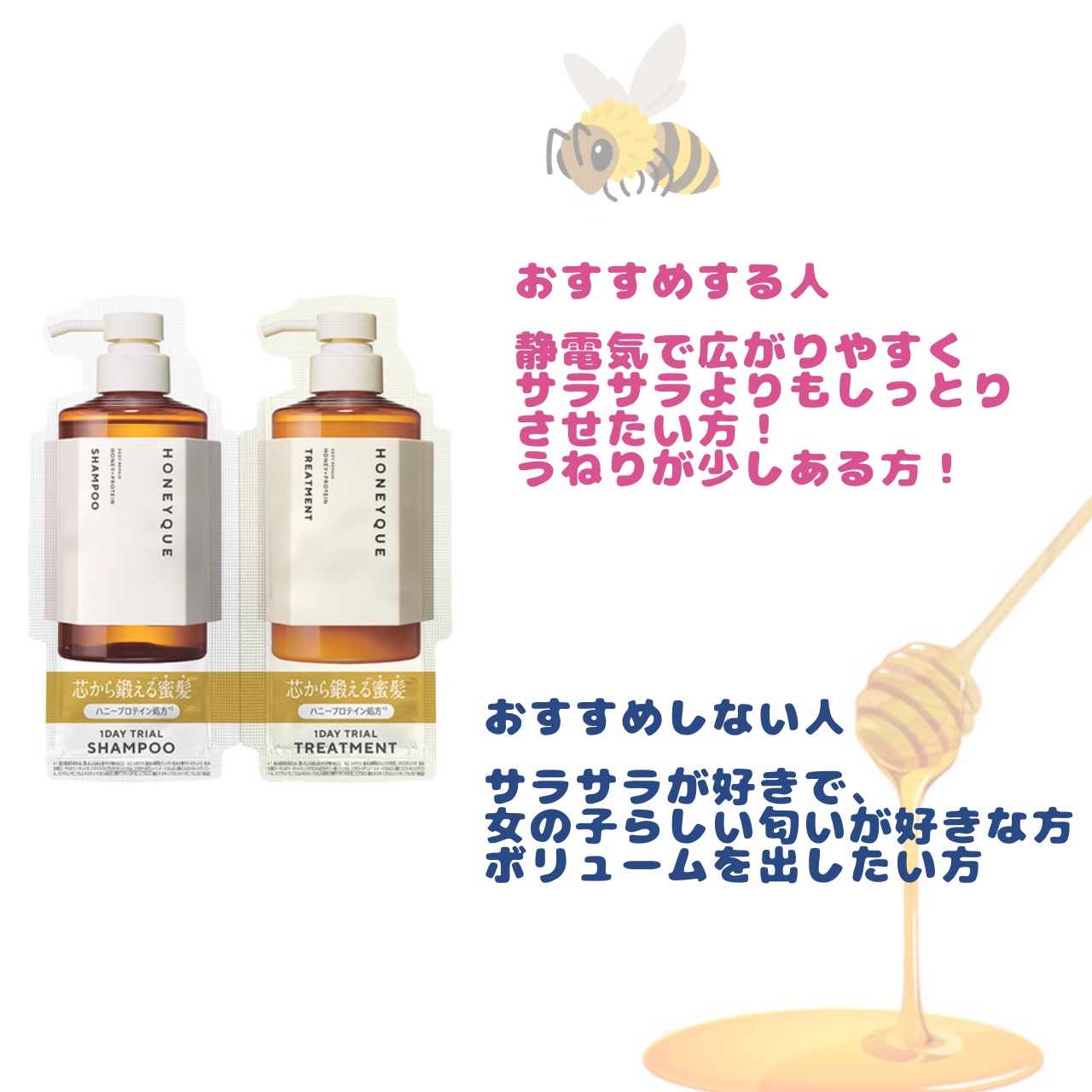 ディープリペア シャンプー モイスト／ヘアトリートメント モイスト トライアル 各10ml/ハニーク/市販シャンプーを使ったクチコミ（3枚目）
