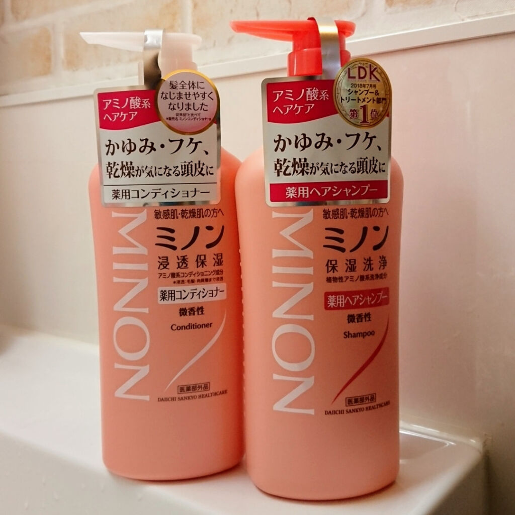 ミノン薬用ヘアシャンプー／薬用コンディショナー/ミノン/市販シャンプーを使ったクチコミ（1枚目）