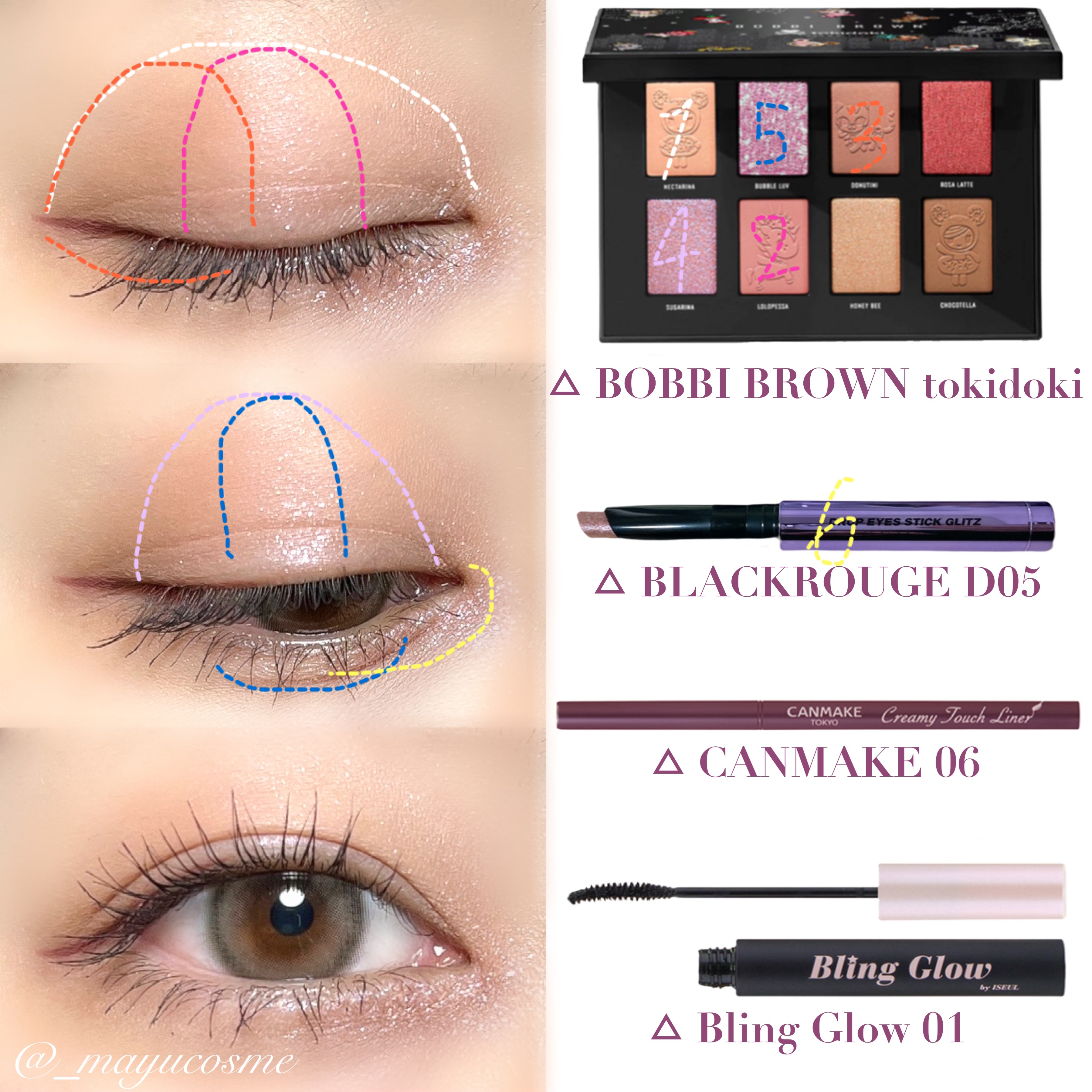 ドロップアイズスティックグリッツ D05 オーロラ/BLACK ROUGE/スティックアイシャドウを使ったクチコミ（2枚目）