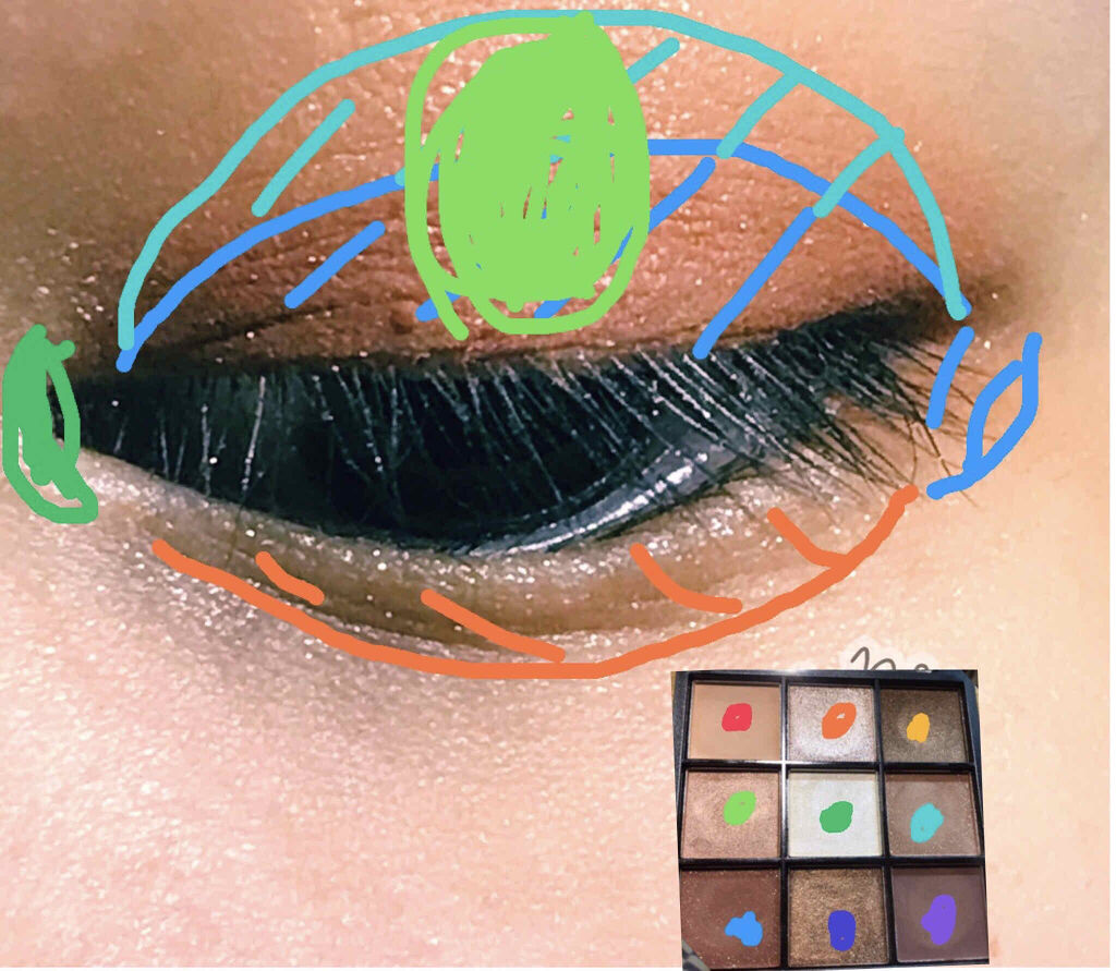 UR GLAM　BLOOMING EYE COLOR PALETTE/U R GLAM/アイシャドウパレットを使ったクチコミ（3枚目）