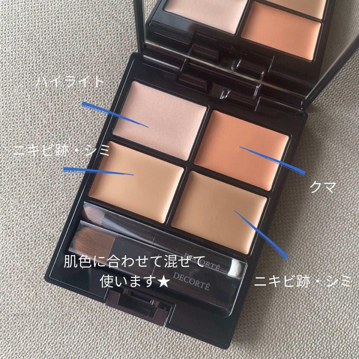 トーンパーフェクティング パレット/DECORTÉ/パレットコンシーラーを使ったクチコミ(2枚目)