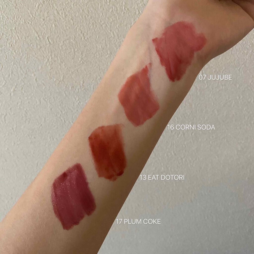 ジューシーラスティングティント/rom&nd/リップティントを使ったクチコミ（2枚目）