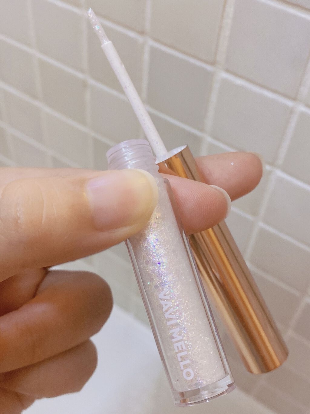 トゥインクルグリッター 03 シュガースター（グリッターパールタイプ） /VAVI MELLO/グリッターを使ったクチコミ（2枚目）