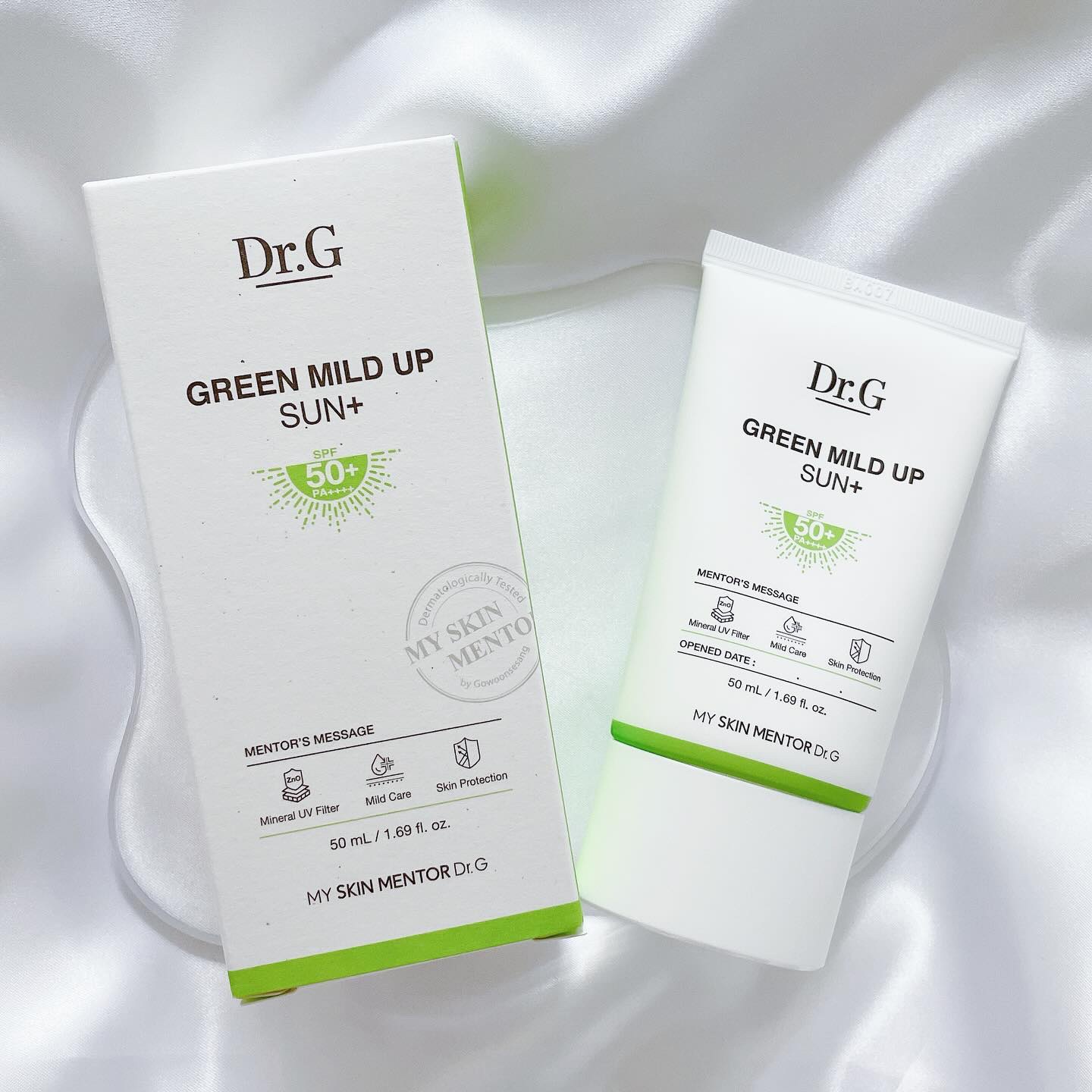 グリーンマイルドアップサンプラス/Dr.G/日焼け止めクリームを使ったクチコミ（1枚目）