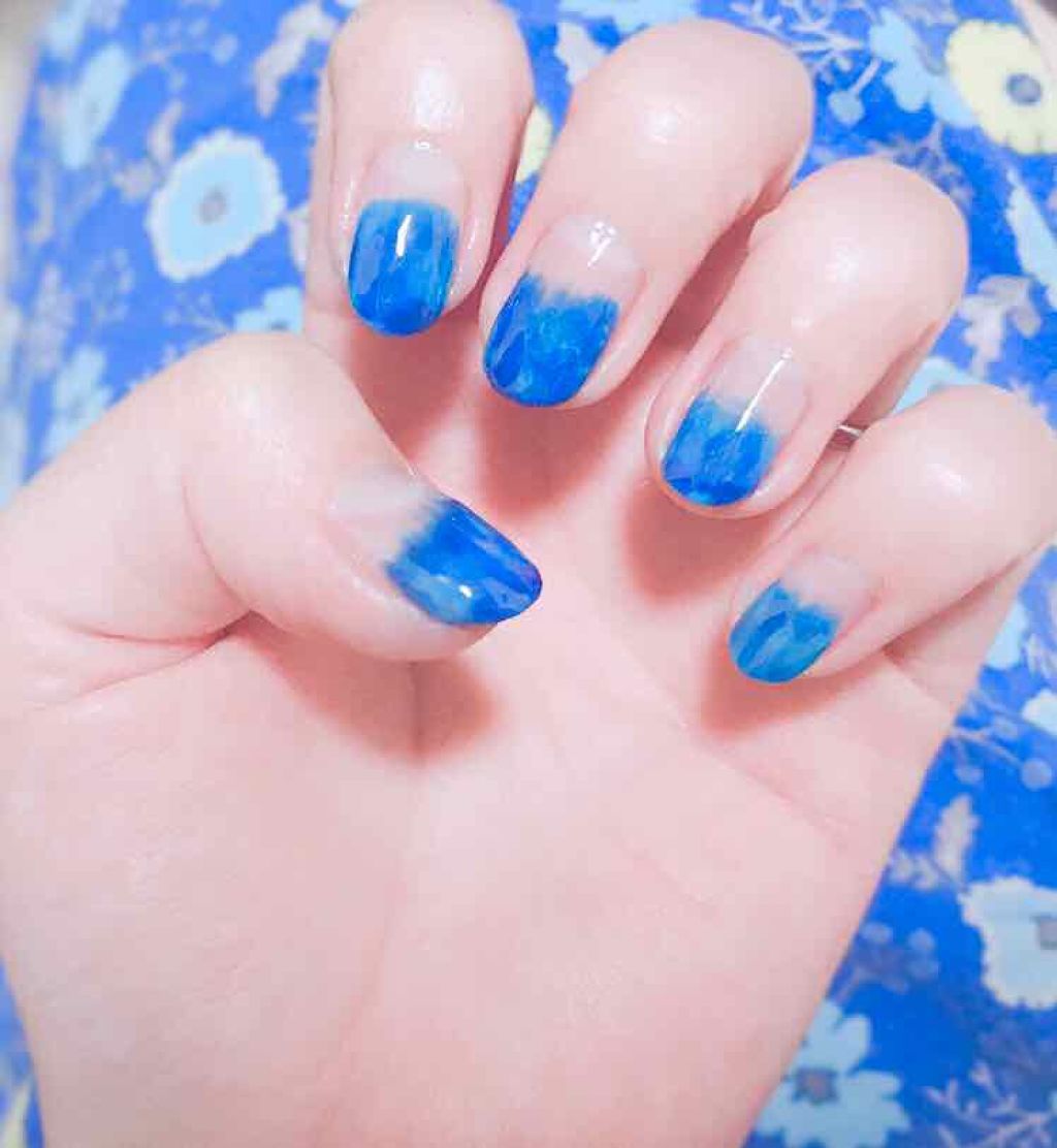#セルフネイル,#ネイル,#フレンチネイル,#ネイル,#夏ネイル,#ブルーネイル,#海ネイルのネイルデザイン