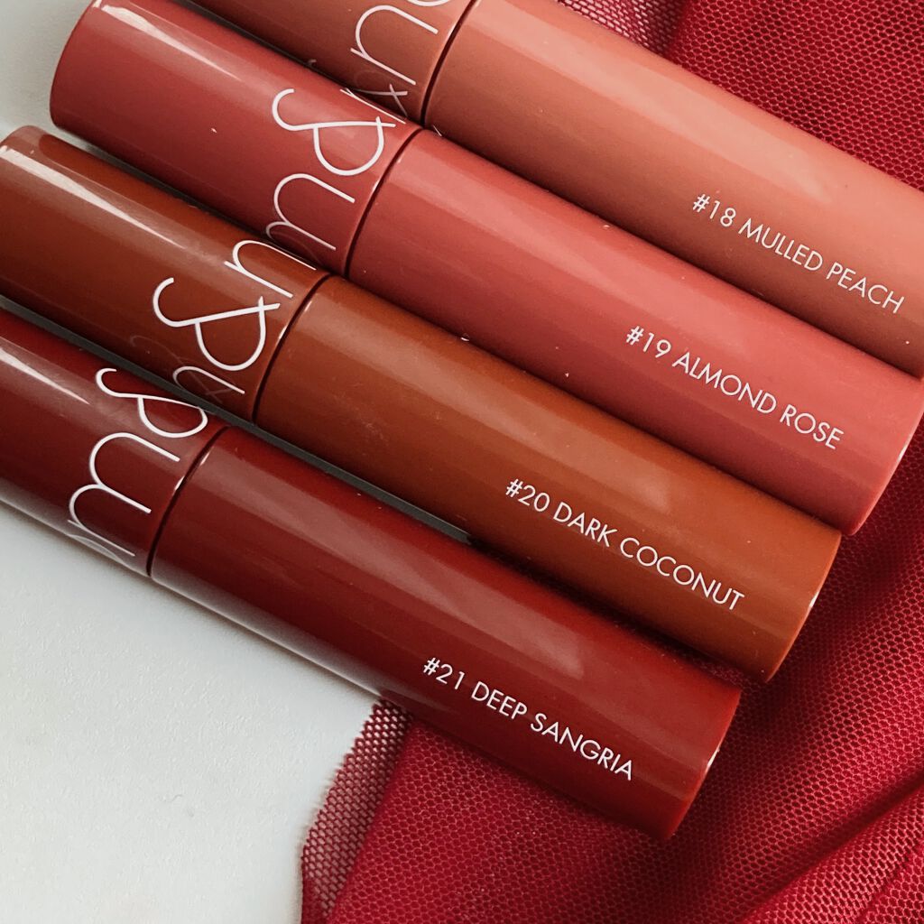 ジューシーラスティングティント/rom&nd/リップティントを使ったクチコミ（2枚目）