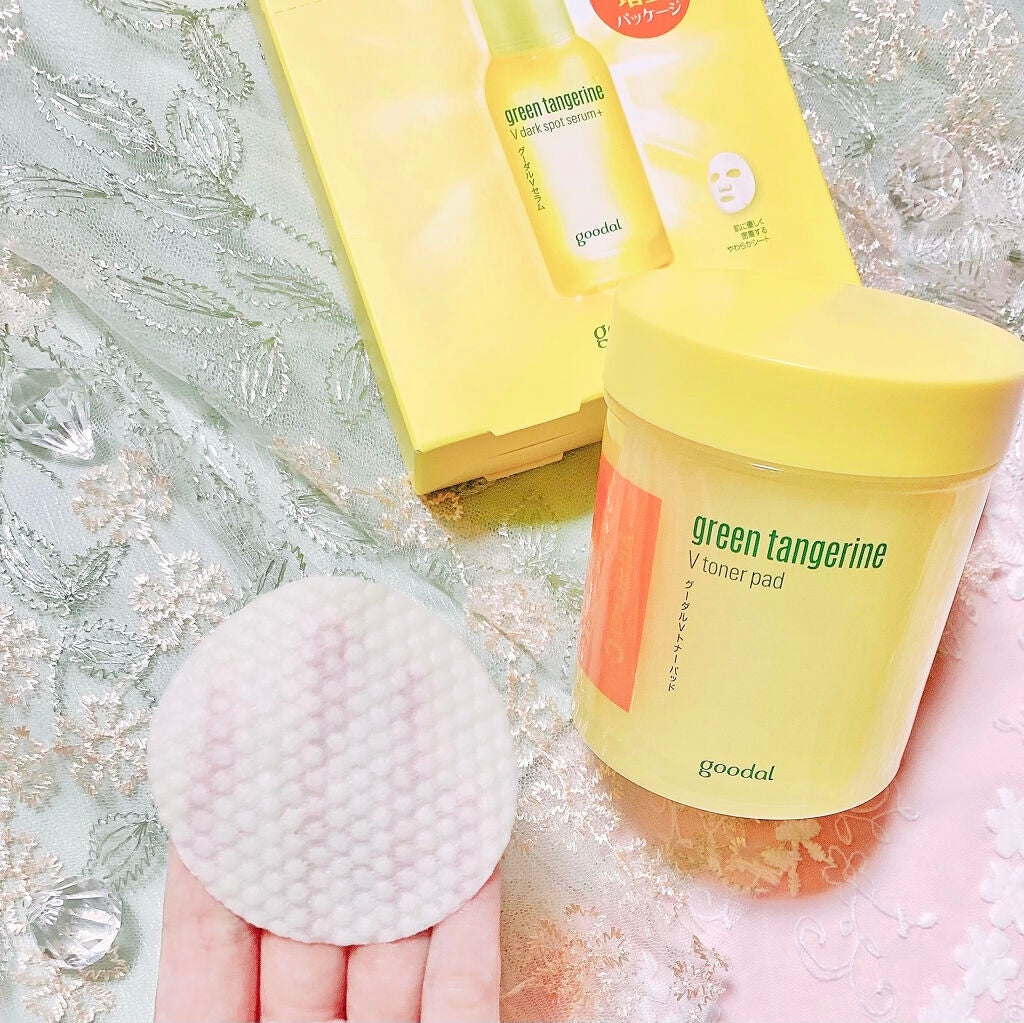 グリーンタンジェリン ビタCダークスポットケアパッド/goodal/トナーパッドを使ったクチコミ(2枚目)