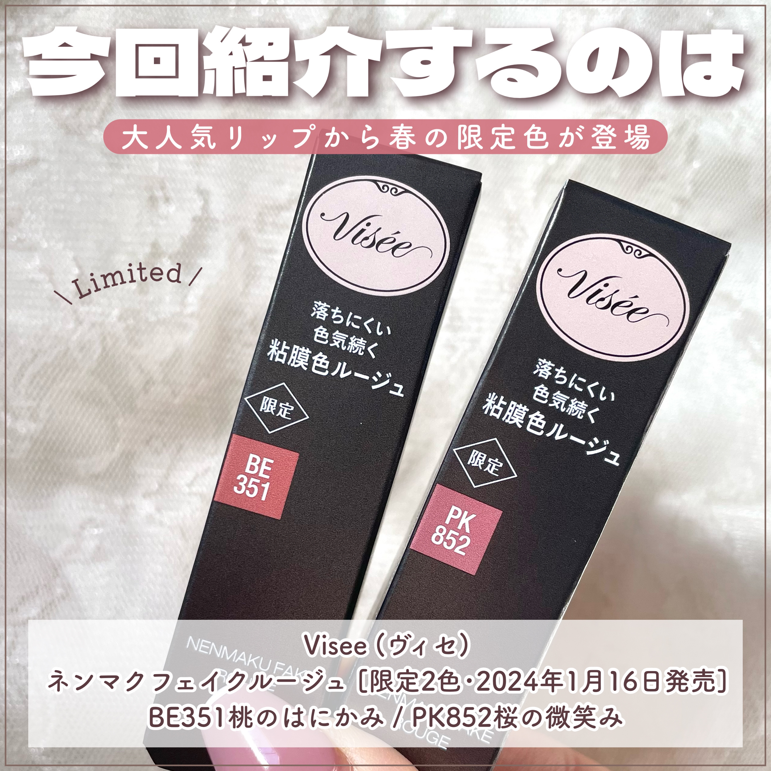 ネンマクフェイク ルージュ/Visée/口紅を使ったクチコミ（2枚目）