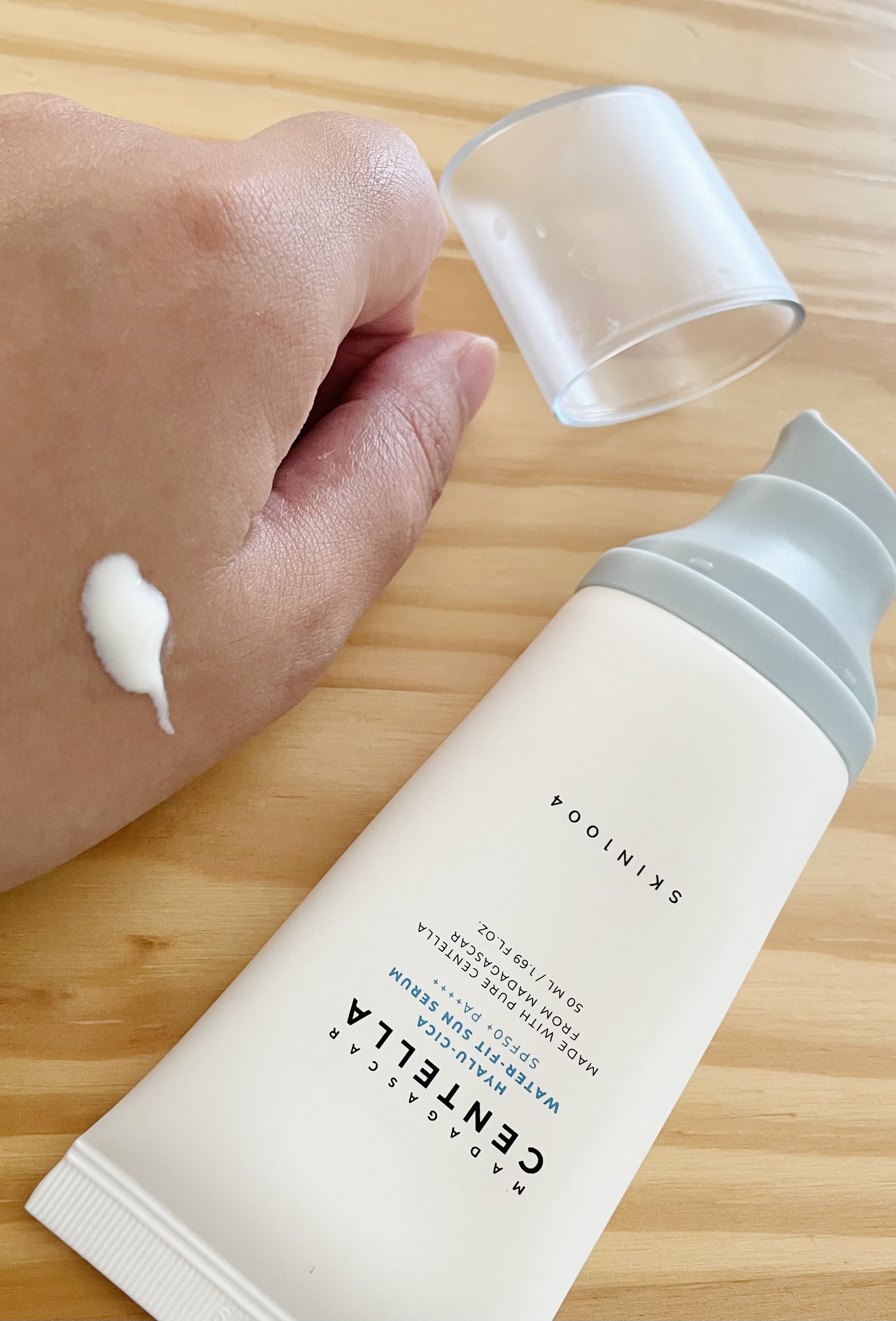 ヒアルーシカ ウォーターフィット サンセラム/SKIN1004/日焼け止めローションを使ったクチコミ（2枚目）