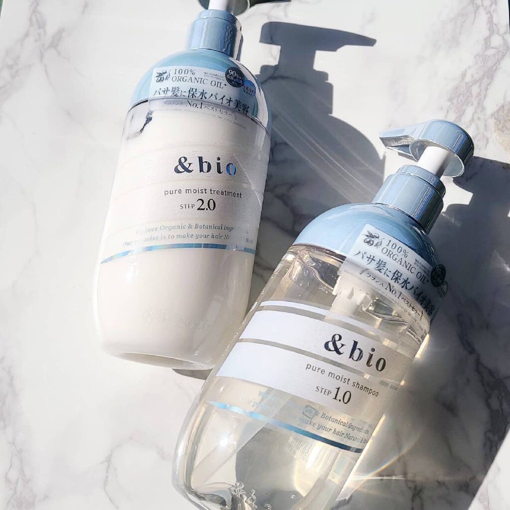 ピュアモイスト シャンプー 1.0／ヘアトリートメント 2.0 ヘアトリートメント/&bio/市販シャンプーを使ったクチコミ（1枚目）