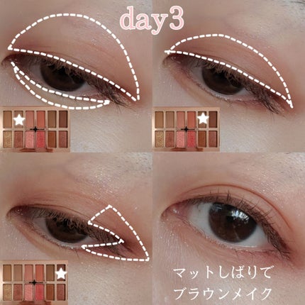 バレンタインボックス3ローズモーメント/VAVI MELLO/アイシャドウパレットを使ったクチコミ(3枚目)