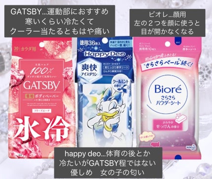 アイスデオドラント ボディペーパー フリーズピーチ <徳用タイプ> (医薬部外品)/ギャツビー/ボディシートを使ったクチコミ(2枚目)