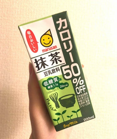 マルサン 抹茶豆乳のクチコミ「カロリー45%offの調整豆乳は以前紹介しましたが、
抹茶バージョンがあったので買いました(*.....」（1枚目）