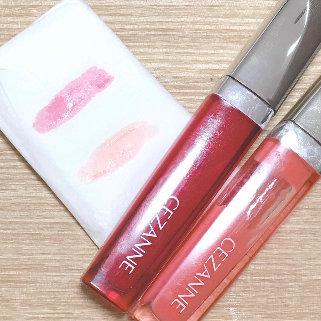 ジェルグロスリップ/CEZANNE/リップグロスを使ったクチコミ（2枚目）