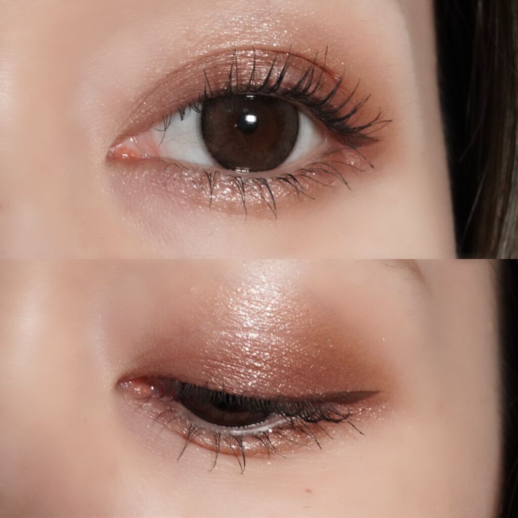 ジューシーピュアアイズ 13 シャンパンベージュ/キャンメイク/アイシャドウパレットを使ったクチコミ（3枚目）