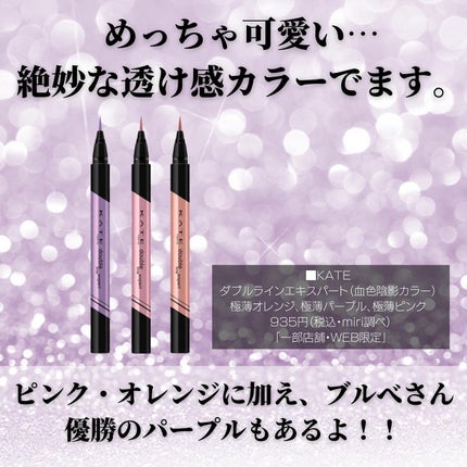 ダブルラインエキスパート(血色陰影カラー)/KATE/リキッドアイライナーを使ったクチコミ(2枚目)