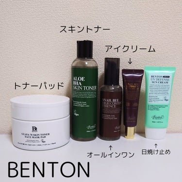 アロエBHAスキントナー/Benton/化粧水を使ったクチコミ（1枚目）