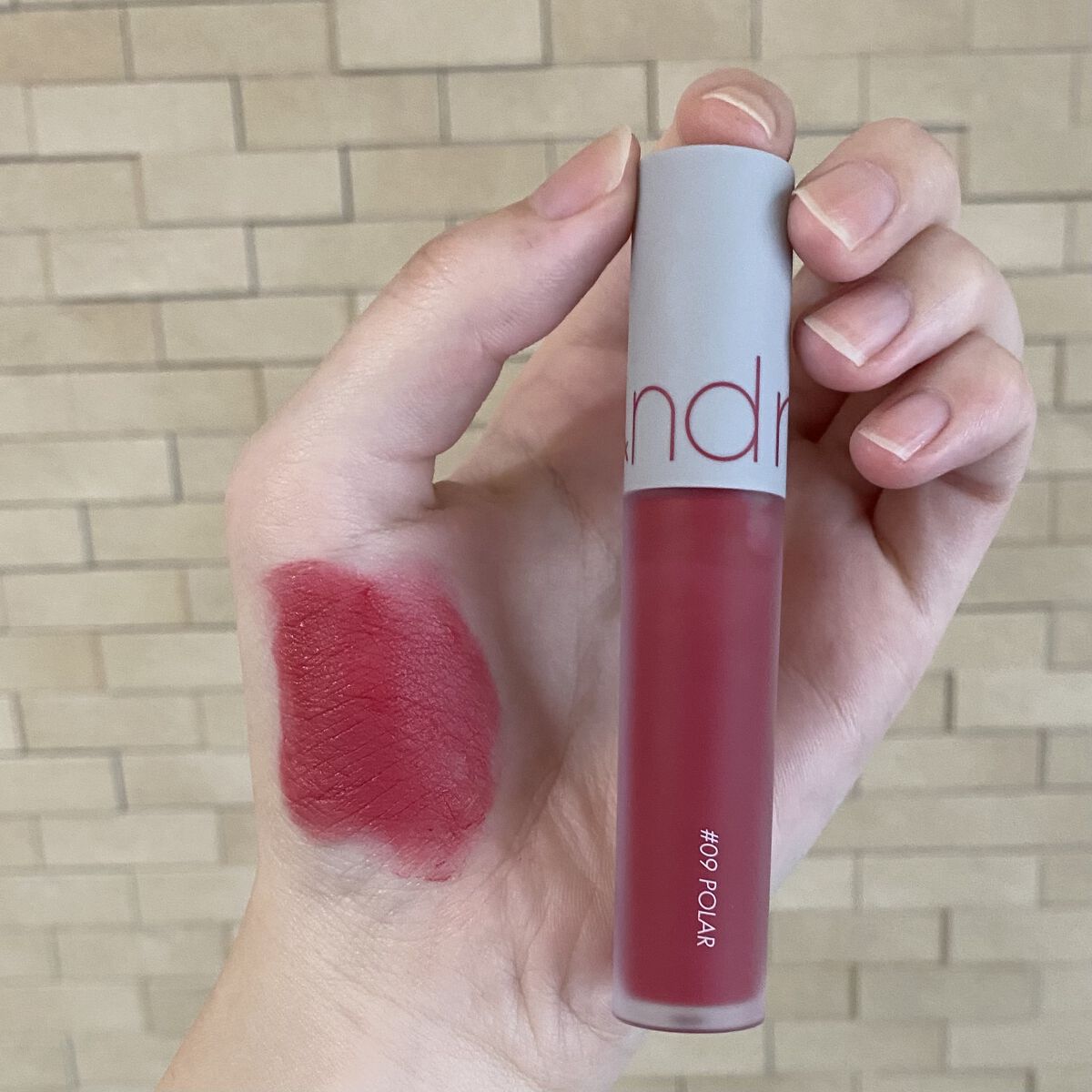 ゼロベルベットティント 09 ポーラー(POLAR)/rom&nd/リップティントを使ったクチコミ（3枚目）