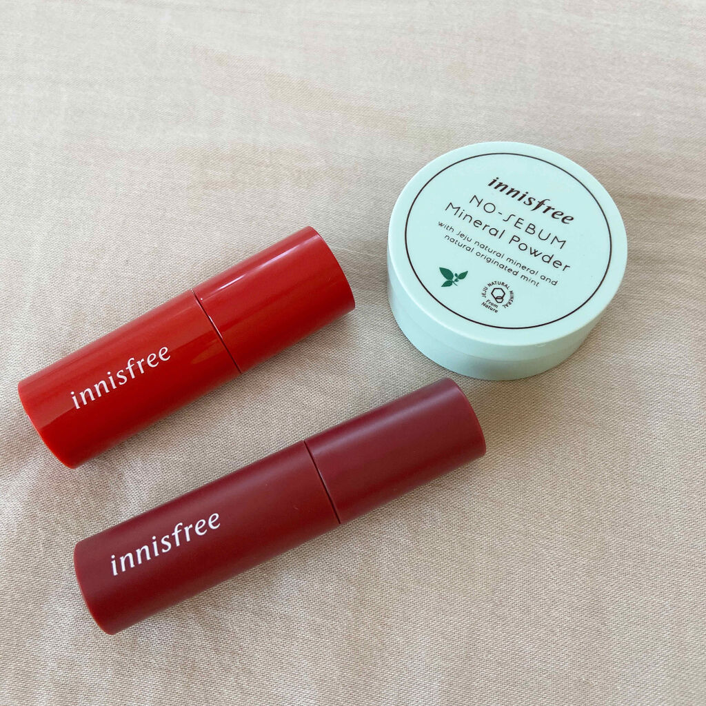 ビビッドコットン インクティント ブラー 2/innisfree/口紅を使ったクチコミ（2枚目）
