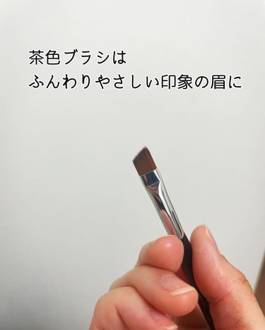 ダブルエンドアイブロウブラシ熊野筆/＆be/メイクブラシを使ったクチコミ（2枚目）