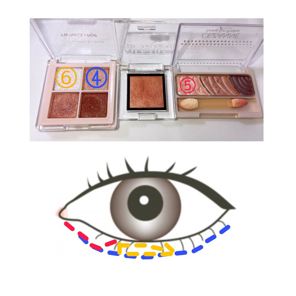 トーンアップアイシャドウ/CEZANNE/アイシャドウパレットを使ったクチコミ(4枚目)